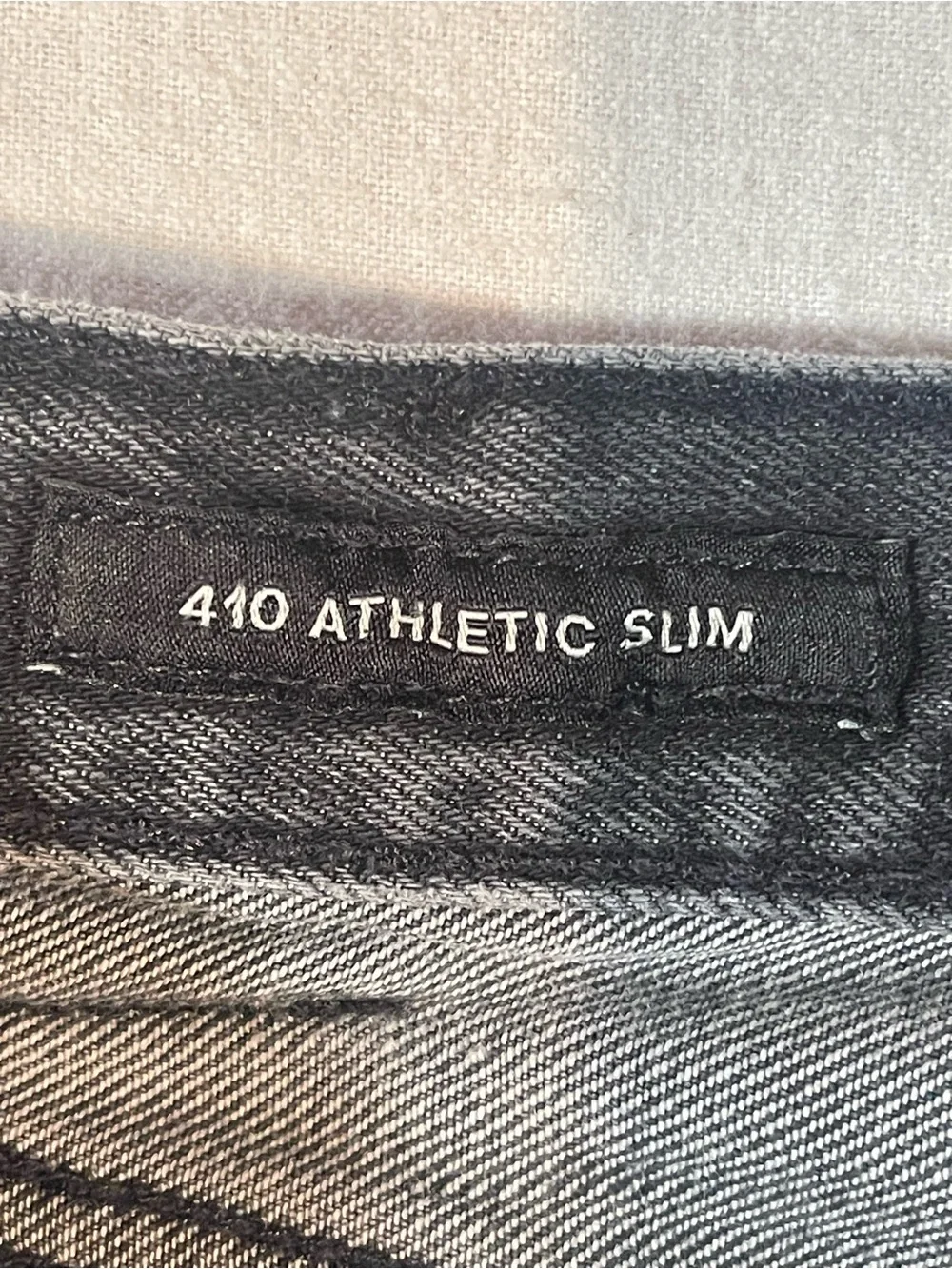 Lucky Brand 410 Athletic Slim Men's Washed Black Straight Jeans 40x34